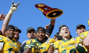 North Dakota State Bisons celebrate winning 2021 FCS Championship