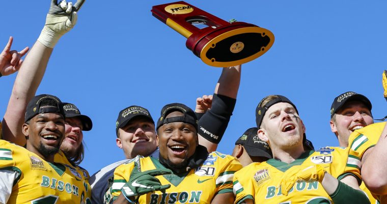 North Dakota State Bisons celebrate winning 2021 FCS Championship