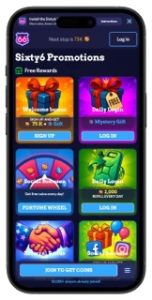 Sixty6 Casino promos