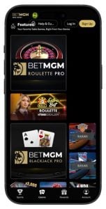 BetMGM Casino table games
