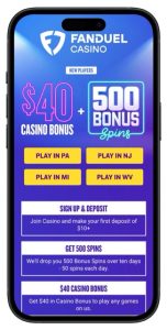 FanDuel Casino welcome bonus