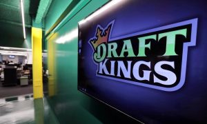 Draftkings logo on tv