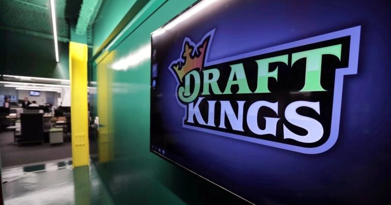 Draftkings logo on tv