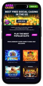 Baba Casino homepage