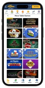 BetRivers Casino table games