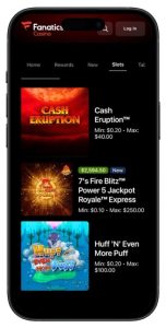 Fanatics Casino slots games