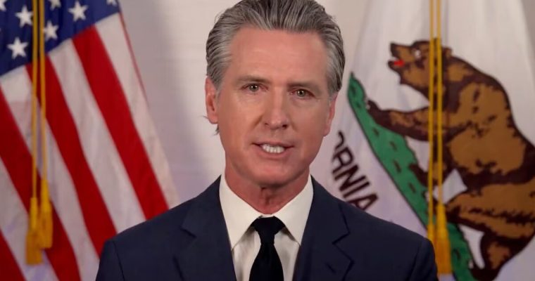 Governor Gavin Newsome on Califoria Sweepstakes Ban