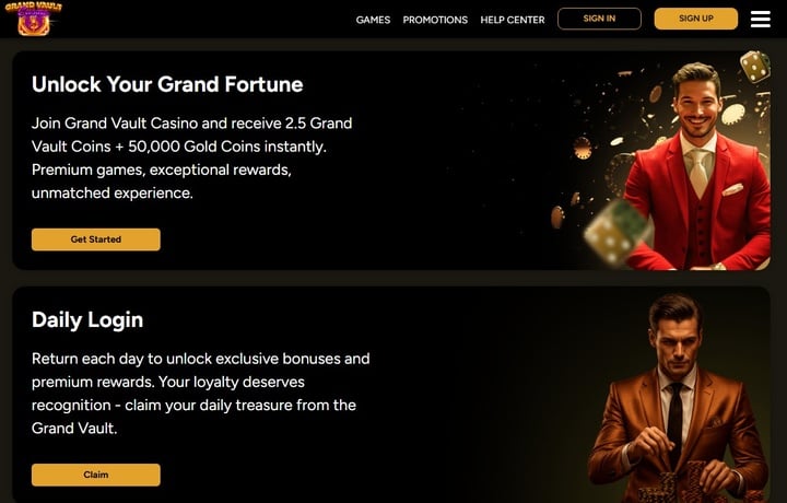Grand Vault Casino promotions and bonuses
