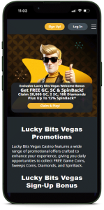 Lucky Bits Vegas promotions mobile