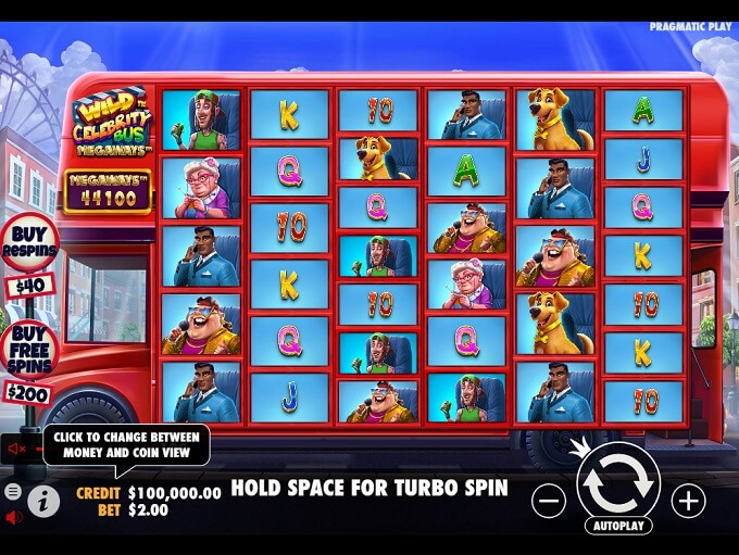 Wild Celebrity Bus slots game