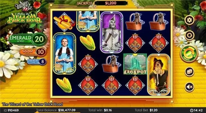 Wizard Of Oz Follow Yellow Brick Road slots