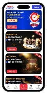 Spins America Social Casino promotions