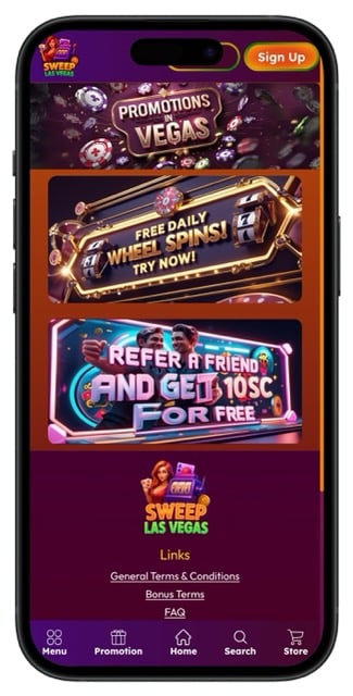Sweep Las Vegas Promotions