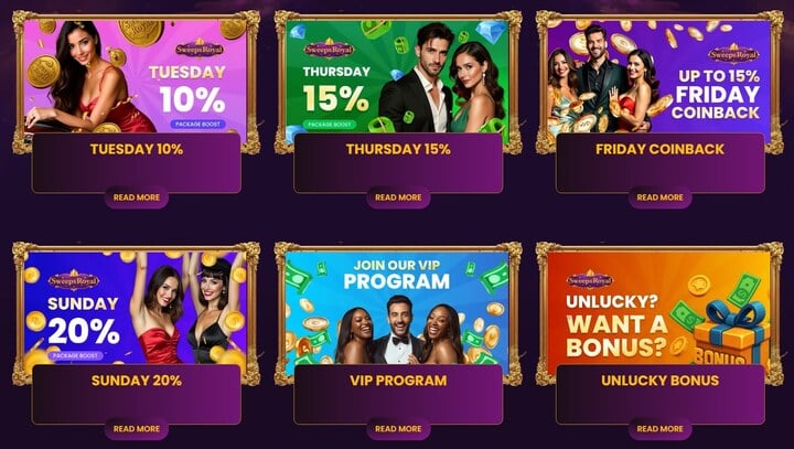Sweeps Royal Casino promotions