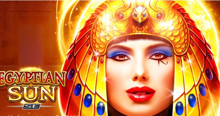 Game Image Of Cleopatra's Face From RubyPlay's Egyptian Sun SE Game