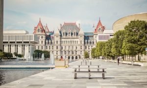 Exterior of New York State Capitol Building in Albany, NY