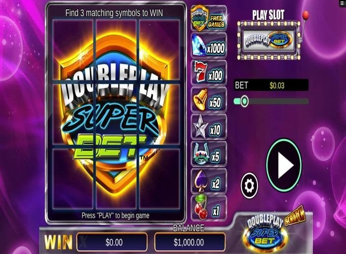 Double Play Scratch card game