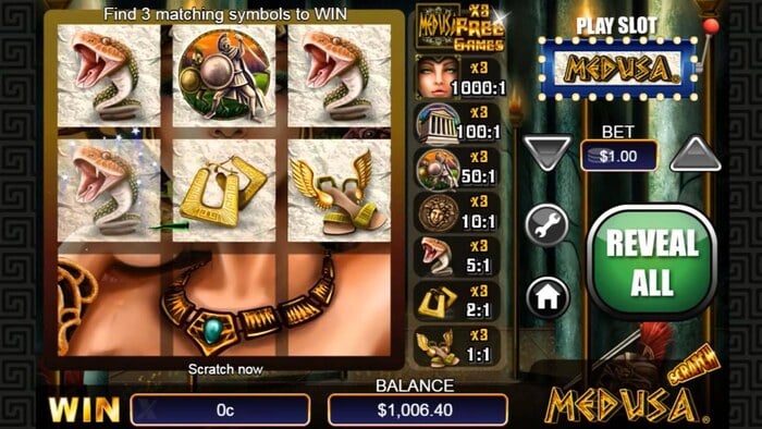 Medusa Scratch game