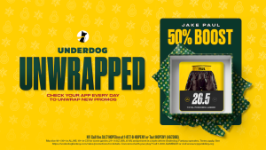 Underdog Unwrapped Holiday Promo Image Dec. 2025