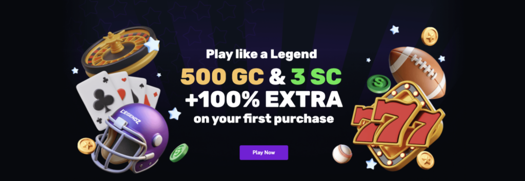 Legendz Social Casino Operator Welcome Offer Creative