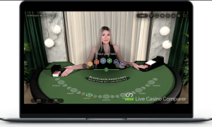 Live Blackjack by NetEnt Live Shown on Laptop