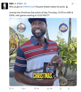 NBA On X Christmas 2025 Post