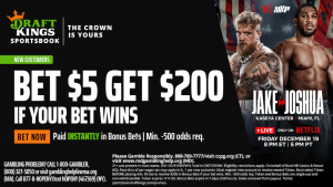 DraftKings Sportsbook Promo Image for Jake Paul vs. Anthony Joshua Fight