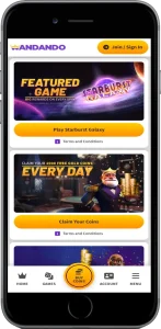 Wandando sweepstakes casino promotions mobile