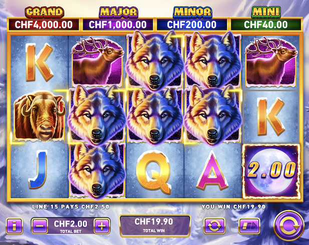 Golden Tundra Wolf & Adventure Trail Online Slot Screenshot