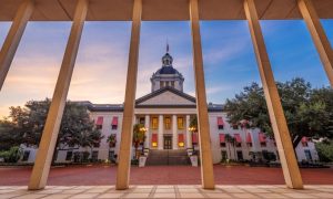 Exterior Of the Front of Florida's Old State Capitol Building
