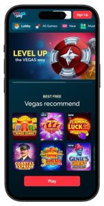 VegasWay Sweepstakes Casino homepage
