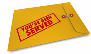 Yellow Envelope Reads You've Been Served