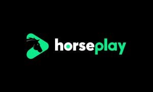 Horseplay Green & White Logo on Black Backgroun