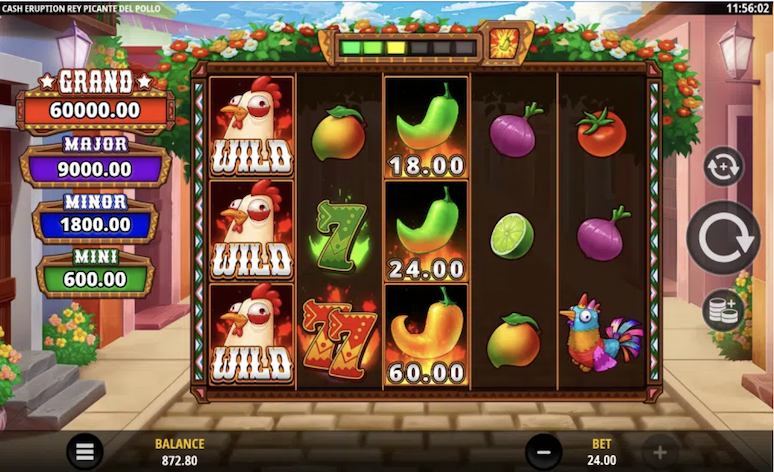 Cash Eruption Rey Picante Del Pollo New Online Slot at Hard Rock Bet