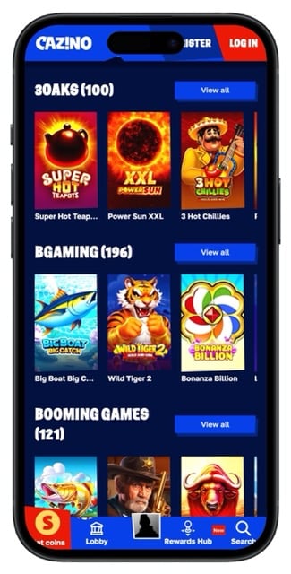 Cazino Casino Games Page