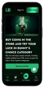 Lucky Bunny Casino homepage