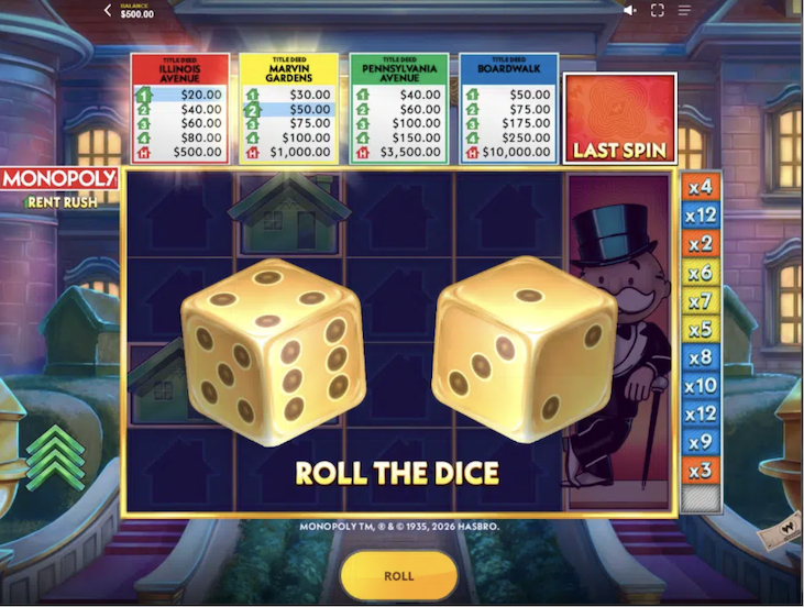 Monopoly Rent Rush Online Slot at Hard Rock Bet