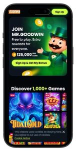 MrGoodwin Casino homepage