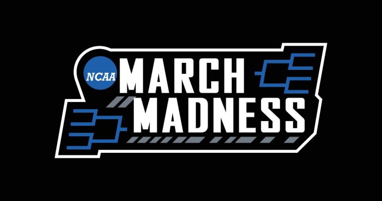Black Background with Illustration Text Saying NCAA March Madness