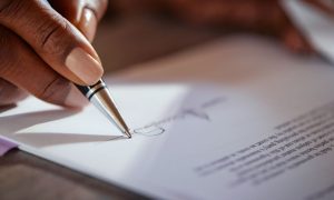Signing agreement