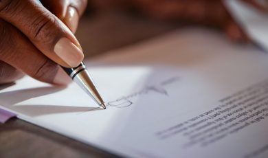 Signing agreement