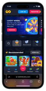 NoLimitCoins mobile app screenshot