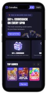 CoinsBack Casino Welcome Bonus