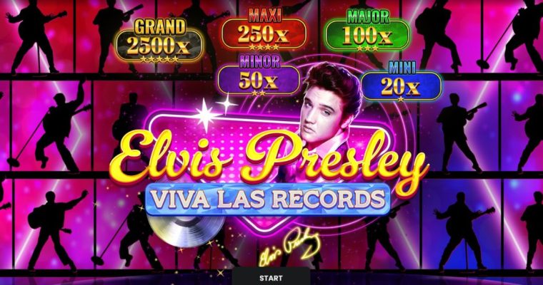 Elvis Presley Head and Name with Viva Las Records and Online Slot Details