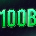 "100B" in Neon Green Text on Black Background