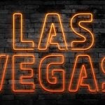 Black Brick Wall with Orange Las Vegas