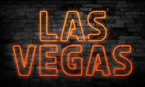 Black Brick Wall with Orange Las Vegas