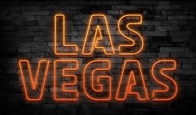 Black Brick Wall with Orange Las Vegas