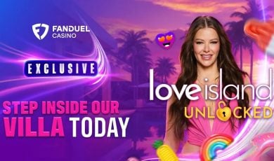 FanDuel's Promo Image for the New Love Island Unlocked Online Slot Game