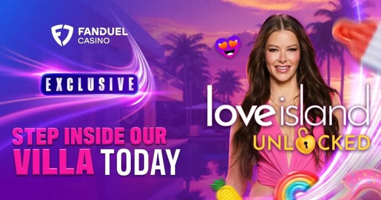 FanDuel's Promo Image for the New Love Island Unlocked Online Slot Game